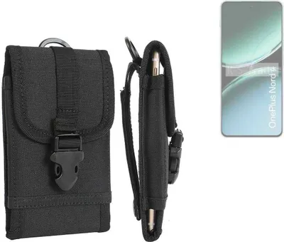 Produktbild von K-S-Trade Holster Handy Hülle kompatibel mit OnePlus Nord 4 Holster Handytasche Gürtel Tasche Schutz Hülle Robust Outdoor schwarz