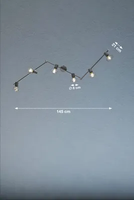 Produktbild von Deckenleuchte, Strahler, 4-Flammig, Metall, schwenkbar, L 145 cm
