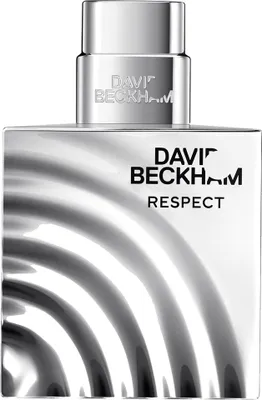 A product shot of a David Beckham Respect Eau de Toilette bottle.
