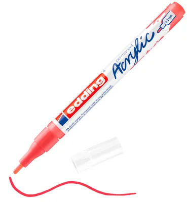 Produktbild von edding 5300 Acrylic "Acrylmarker - Fein", Strichbr. 1-2 mm Koralle