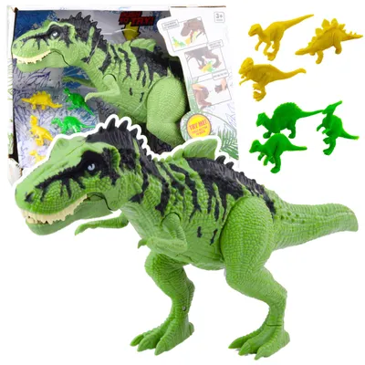 Produktbild von Dinosaurier-Set mit kleinen Figuren, bewegten Geräuschen, Grün