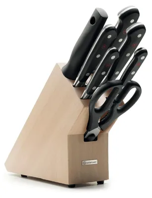 Messenblock 7-teilig mit Kochmesser, Brotmesser & mehr