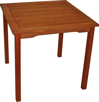Produktbild von DEGAMO Gartentisch Bistrotisch Holztisch Tisch LAGO 75x75cm quadratisch, Eukalyptus Holz geölt,