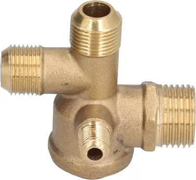 Obrázok produktu pre Spätný ventil, mosadz, 4-cestný, dvojtrubkový, rozmery 10x16x16x20,5 mm, určený pre pneumatické systémy