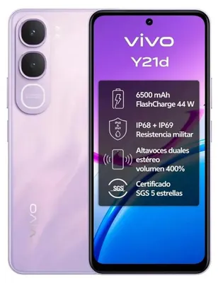 Image de Vivo Y21d, 4 Go de RAM, 128 Go de stockage, couleur violet (lavande), compatible double SIM