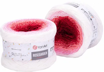 Obrázek produktu pro Yarn Art Rose Garden 304 Red White Pletací příze