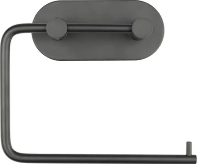 Image de Porte-papier WC Porte-rouleau WC industriel - Acier inoxydable - Noir
