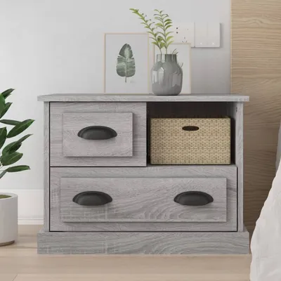 Produktbild von vidaXL Nachttisch Grau Sonoma 60x39x45 cm