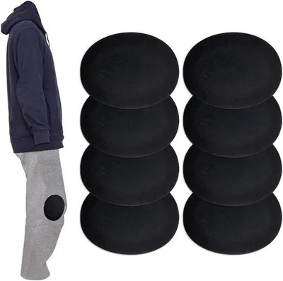 Immagine prodotto di Allecto Plus - 8 toppe per maglie e gomiti, ovali e piatte, adatte per essere cucite, lavabili in lavatrice/asciugatrice, confezione da 14 x 11 cm (set C)