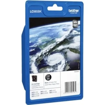 Produktbild von Brother LC985BKBP, Schwarz, Tinte auf Pigmentbasis, 1 Stück(e), 300 Seiten, Einzelpackung