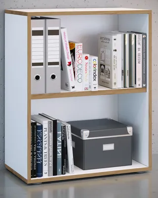 Produktbild von VCM Holzregal stehend | platzsparender Aktenschrank | Maße ca. H. 74 x B. 60 x T. 33 cm | Elegantes Regal | Büroregal – Salia 2fach B. 60 cm
