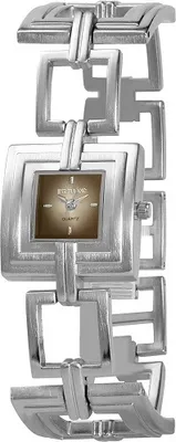 Produktbild von Damenuhr Edelstahl Gliederband silberfarben Analog Quartzwerk kleines eckiges Ziffernblatt