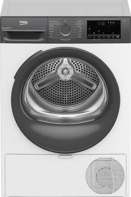 Obrázek produktu pro Beko BMEUT481SAI, Stojací, Přední plnění, Tepelné čerpadlo, Bílá, Otočné, Dotyk, Grafit
