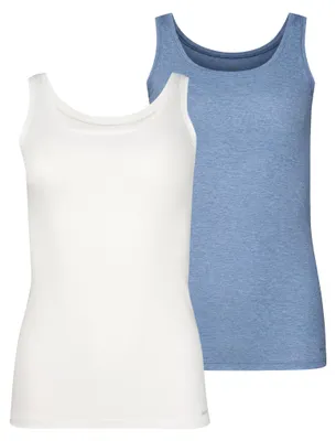 Produktbild von 2er-Pack SKINY Damen Unterhemd Advantage Baumwolle Stretch