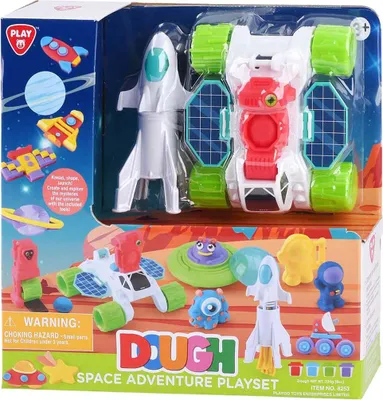 Image de Playgo Ruimte Avonturen Kleiset - 4 Kleipotjes