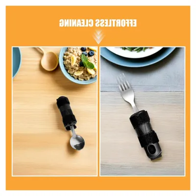 Produktbild von Besteckset für Senioren mit Handzittern, adaptives Geschirr für Arthritis