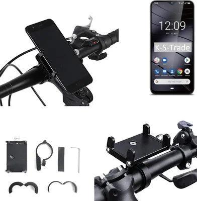 Produktbild von K-S-Trade Handyhalterung für das Fahrrad kompatibel mit Gigaset GS290 Halter Lenkstange Fahrradhalterung Motorrad Bike Mount Befestigung Smartphone