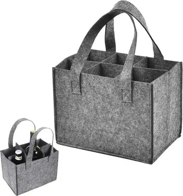 Image de Sac à provisions 6 compartiments gris pour les fêtes et les pique-niques