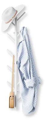 Obrázok produktu pre Vešiak na kabáty – 100 cm – Biely, s 11 háčikmi