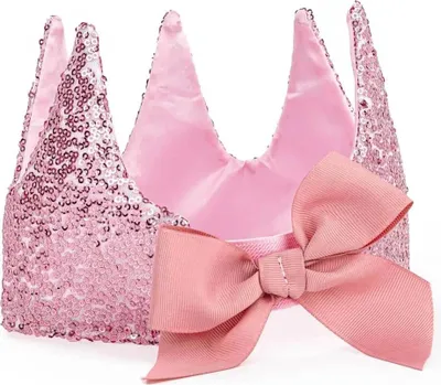 Produktbild von Pinke Paillettenkrone – Glanzvoller Kopfschmuck für kleine Königinnen
