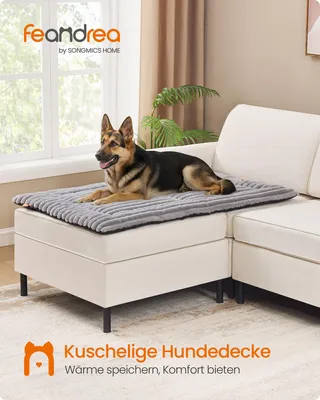 Produktbild von Hundedecke, Haustierdecke für Hunde, Katzen, beidseitig verwendbar, Hundesofa maschinenwaschbar, grau