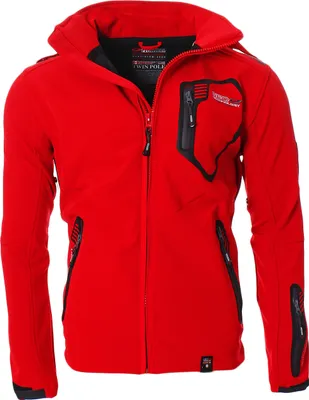 Produktbild von Geographical Norway Herren Softshelljacke Funktions-Outdoor-Jacke Model: Tsunami, Farbe: Rot, Größe: M