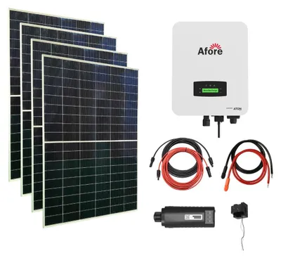 Produktbild von 3640Wp/3kW Hybrid PV-Anlage | 8x JA Solar Module Bifazial 455Wp | Afore Hybrid Wechselrichter 1-Phasig LV | App & WiFi