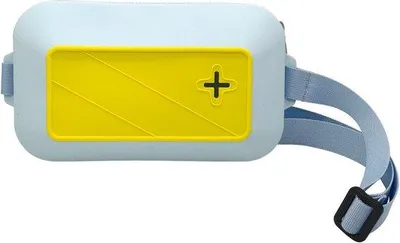 Immagine prodotto di Borsa porta-biscotti per cani - Silicone impermeabile - Cinghia regolabile per l'addestramento e le passeggiate - Per l'addestramento degli animali domestici - Azzurro + Giallo