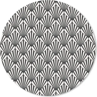 Produktbild von MuchoWow® Mauspad Mousepad Muster - Abstrakt - Schwarz - Jugendstil 30x30 cm - Mousepads - Maus Mat - Pad - Mausunterlage - Tischunterlage - Schreibtischmatten