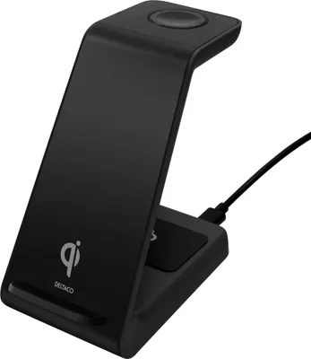 Obrázek produktu pro Bezdrátový nabíjecí stojan 3 v 1, 15 W, 5 W, 3 W, černý