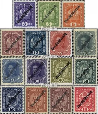 Produktbild von Briefmarken Österreich 1918 Mi 228-242 (kompl.Ausg.) gestempelt Deutschösterreich