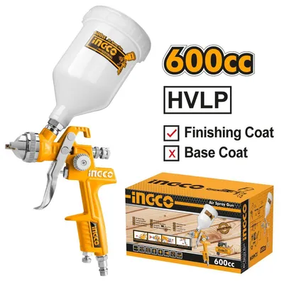 Obrázok produktu pre Striekacia pištoľ s kovovou nádržkou 600cm3 Ingco