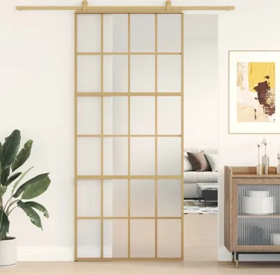 Produktbild von Drzwi przesuwne Golden 90x205 cm Matowe szkło ESG i aluminium