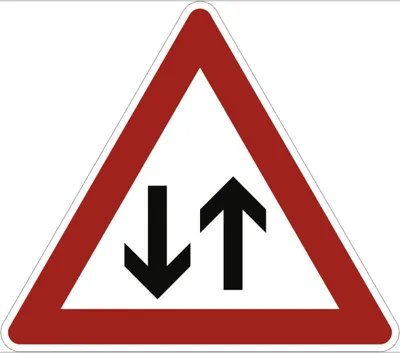 Produktbild von Verkehrsschild VZ125, Gegenverkehr, Alu, RA1, 900 mm SL