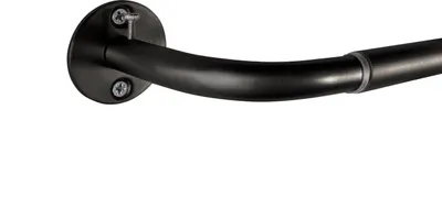 Produktbild von Gardinenstange für Verdunkelungsvorhänge ausziehbar Farbe: Schwarz, Größe: 120-210cm