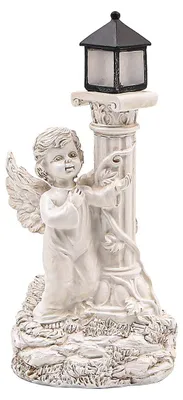 Solar-Gartenfigur Feenstatue mit Laterne, wasserdicht, 21,5 cm