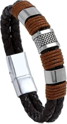 Obrázek produktu pro Stylový hnědý pánský náramek KE-34298 KP34298