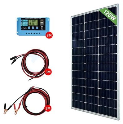 Obrázok produktu pre Solárny panel, vysoká účinnosť, dlhodobá životnosť, solárna súprava s výkonom 120 W