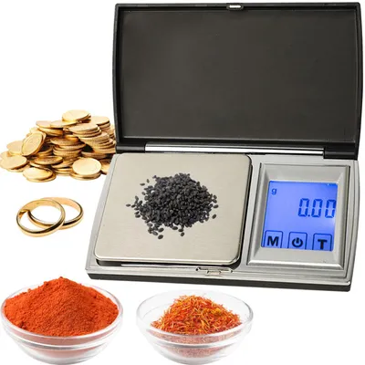 Produktbild von Digitale Feinwaage (300g/0.01g) mit Touch-Display – Präzise Taschenwaage mit 7 Einheiten für Schmuck, Gewürze & Gold