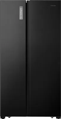 Produktbild von Hisense RS677N4BFD NoFrost Side by Side - Dark INOX - 519 Liter Gesamtvolumen: 334 Liter Kühlfach & 185 Liter Gefrierfach - Inverter Kompressor - LED-Innenbeleuchtung - Chrom Weinregal - Multi Air Flow - Touch Control