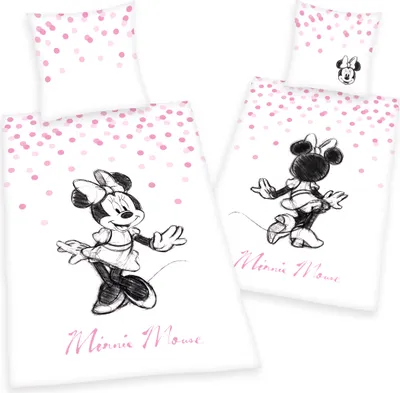 Produktbild von Disney's Minnie Mouse Bettwäsche, 80x80 U 135x200cm