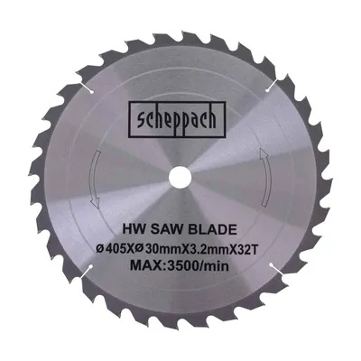Produktbild von Scheppach HW Kreissägeblatt - Ø 405 x 30 x 3,2 x 2,2  mm | 32 Zähne | Ersatzsägeblatt für Handkreissägen