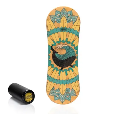 Obrázek produktu pro Trickboard Classic "Mandala" - balanční deska s válečkem, tréninková deska pro rovnováhu a koordinaci