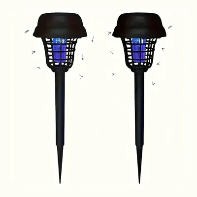 Produktbild von Solar Mückenlampe, Insektenabwehrlampe, Insektenlicht, für den Innen- oder Außenbereich, 2 Stück, 35cm - Buggy