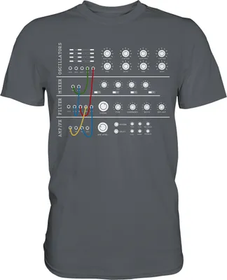 Produktbild von Modularer Synthesizer Analog T-Shirt – Dark Grey / XXL