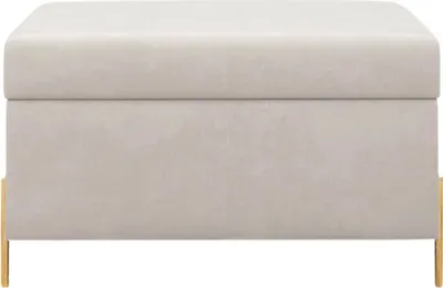 Produktbild von Borgo Polsterbank Mit Stauraum / Sitztruhe Mit Goldenen Beinen / Fussbank / 80 Cm / Beige