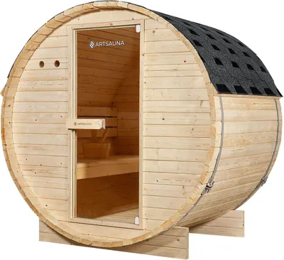 Produktbild von Artsauna Outdoor Fasssauna Spitzbergen 120 für 2 Personen - 3,6 kW Ofen & Zubehör