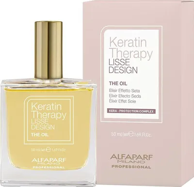 Produktbild von Alfaparf Milano Lisse Design Keratin Therapy The Oil Haaröl für alle Haartypen 50 ml