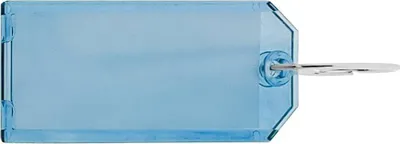 Obrázek produktu pro CombiCraft Plexisklo štítky na klíče s 2stranným okénkem 75x31mm modré - 10 kusů