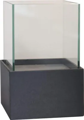 Produktbild von VIVANNO Windlicht Fiberglas CANDELITA Rechteckig, Anthrazit matt - 20x20x29 cm